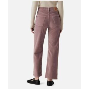 Levi's Ribcage Straight Ankle Corduroy Jeans Rose Taupe 29x27 High Rise